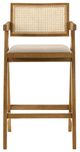 Coaster® Kane 2-Piece Light Walnut/Natural Bar Stool Set-4