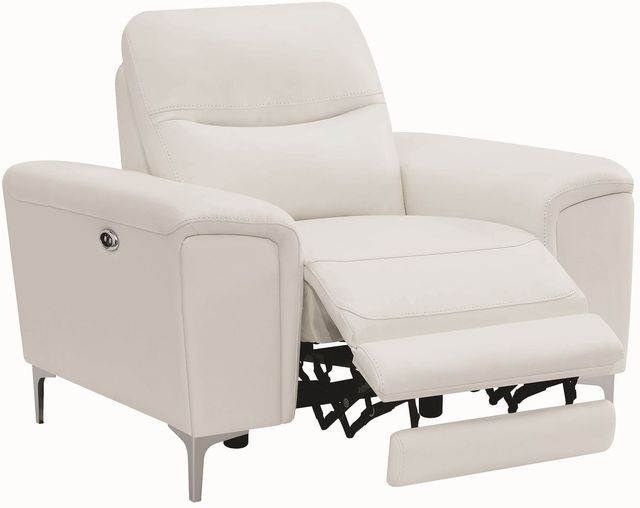 Coaster® Largo White Power Recliner-3
