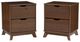 Powell® Portix 2-Piece Walnut 2-Drawer Nightstand Set-0