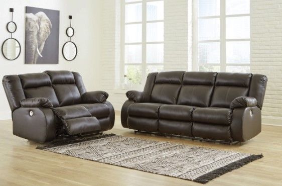 Signature Design by Ashley® Denoron 2-Piece Chocolate Living Room Set with Power Reclining Sofa-3