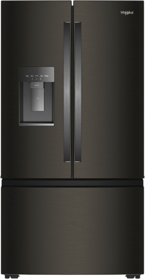 Whirlpool® 36" 23.4 Cu. Ft. Black Stainless Steel Finish French Door Refrigerator with In-Door Water-0