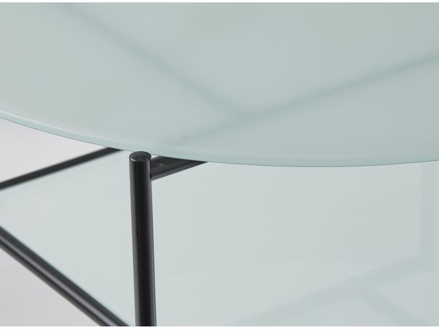 Adesso® Stephen Glss Top Accent Table with Black Metal Base-3