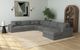 Elements International Arizona 6-Piece Steno Charcoal Right-Arm Facing Sectional and Chaise-1