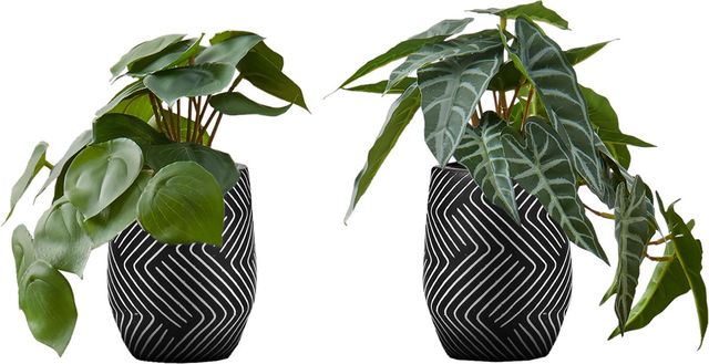 Monarch Specialties Inc. 2-piece 8" Artificial Plant with Black Pot-0