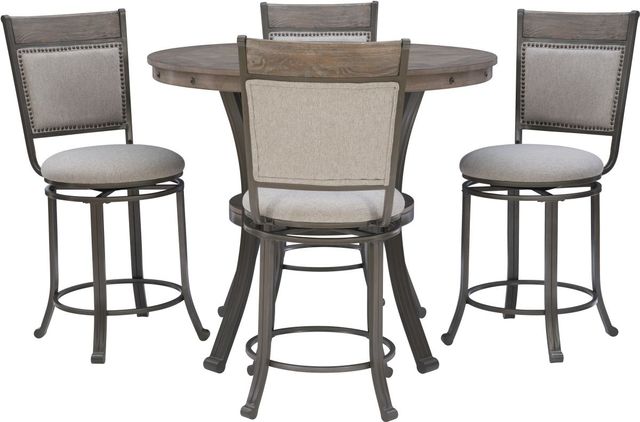 Powell® Franklin 5-Piece Pewter Height Dining Set-1