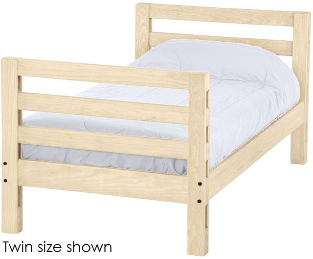 Crate Designs™ Furniture Unfinished Twin XL Tall Ladder End Lower Youth Bunk Bed-0