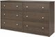 Ameriwood Home Ellwyn Brown Stanton Ash 6 Drawer Dresser-2