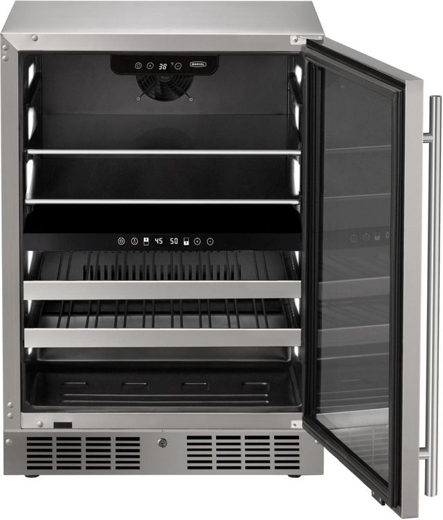 Marvel Essential Collection 24" 4.8 Cu. Ft. Stainless Steel Dual-Zone Beverage Center-1