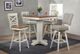 ECI Furniture Choices Distressed Acacia Height Dining Table with Antique White Base-0