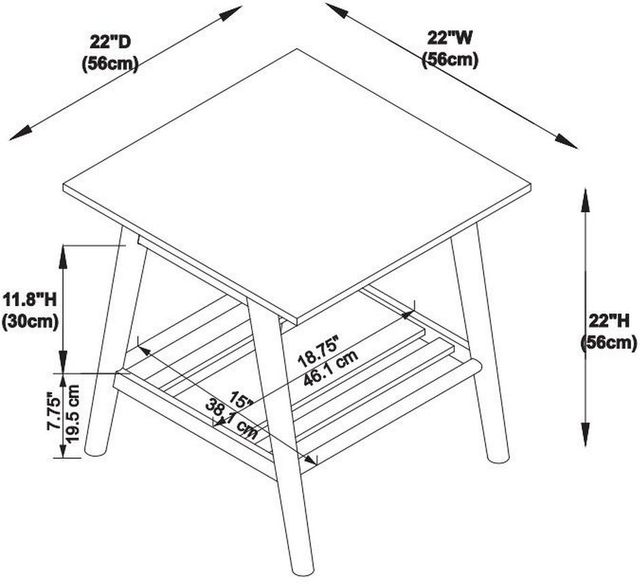 Linon Charlotte Brown End Table-2