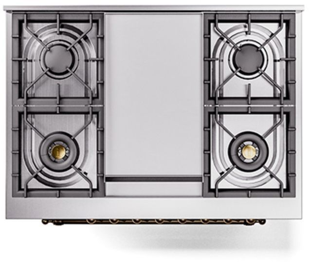 Ilve® Nostalgie II Series 36" Midnight Blue Pro Style Dual Fuel Range-2
