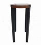 A & B Home Walnut Small Oval Table with Black Legs-2