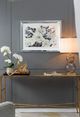 A & B Home Gray/Silver Glamour Crystal Mirror Framed Wall Art-2