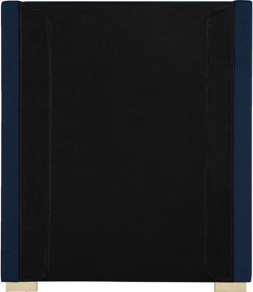 Meridian Furniture Royce Navy Twin Linen Bed-3