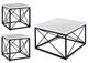 Steve Silver Co. Skyler 3-Piece White Occasional Table Set with Black Base-0
