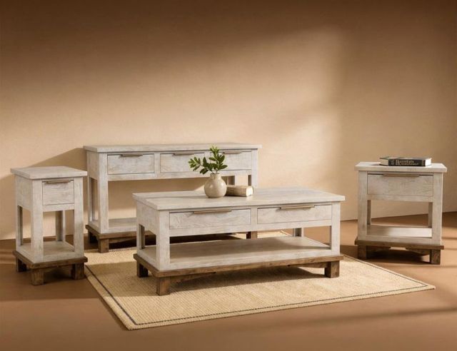 International Furniture Direct Golden Loft Gray Sofa Table-1