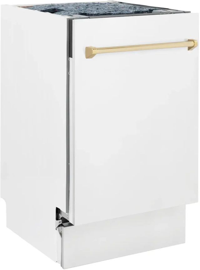 ZLINE Autograph Edition 18" White Matte Built In Dishwasher-2