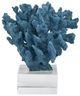 A & B Home Blue Expansive Faux Coral Accent with Glass Base Decorative Object-4