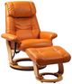 BenchMaster Caribbean Line Ventura Orange Chair and Ottoman Set-0