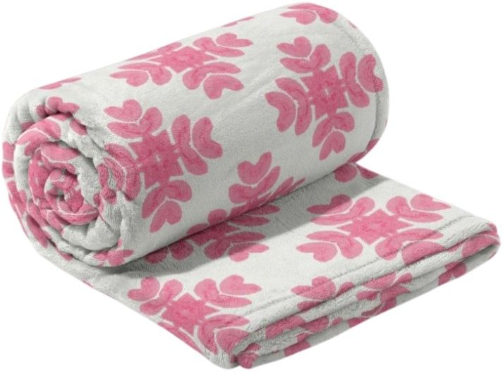Laura Park Designs Brushstrokes Pink Fleece Blanket | Miskelly Furniture