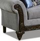 Furniture of America® Gustavo Gray/Walnut Loveseat-1