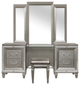 Homelegance® Tamsin Silver-Gray Metallic Vanity with Mirror-2