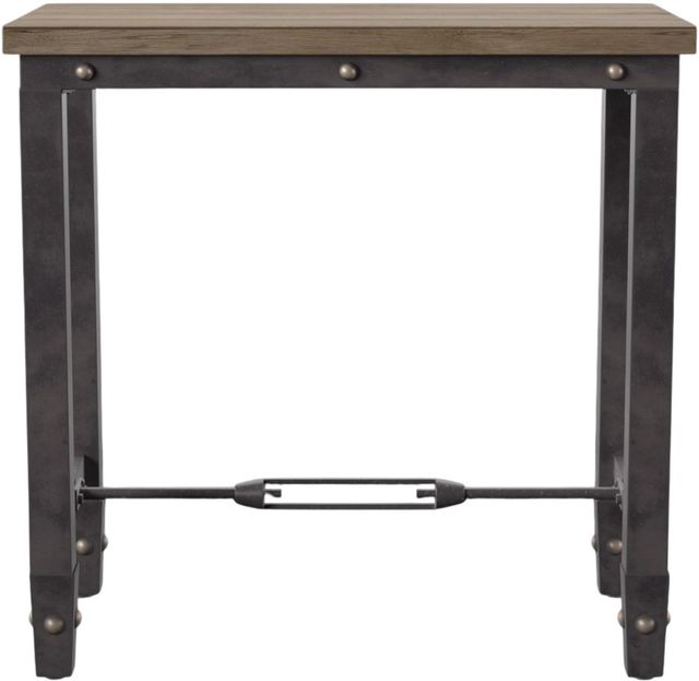 Steve Silver Co. Jersey Antiqued Tobacco Chairside Table with Brown Base-2