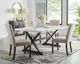Elements International Lexi 5-Piece Taupe/White Rectangular Dining Set-4