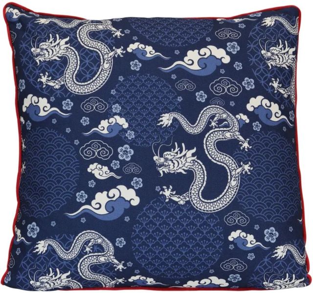Stylecraft Blue/White Square Designer Pillow-0