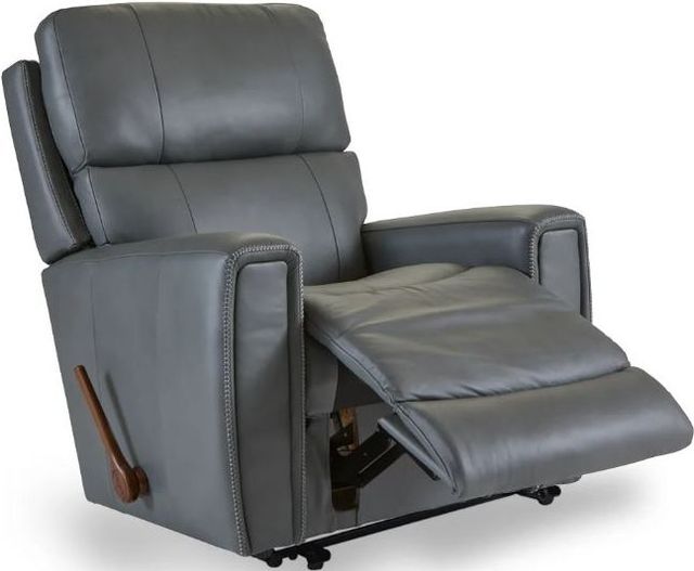 La-Z-Boy® Apollo Blue Grey Leather Manual Wall Recliner-2