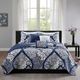 Olliix by Madison Park 6 Piece Indigo King/California King Vienna Reversible Coverlet Set-1