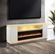 Furniture of America® Medea White 71" TV Stand with Electric Fire Place-1