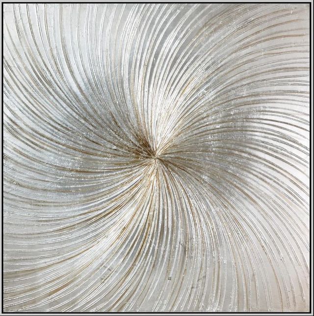 Classy Art Style 3 Hand Painted Textured Canvas with Foil Wall Art-0