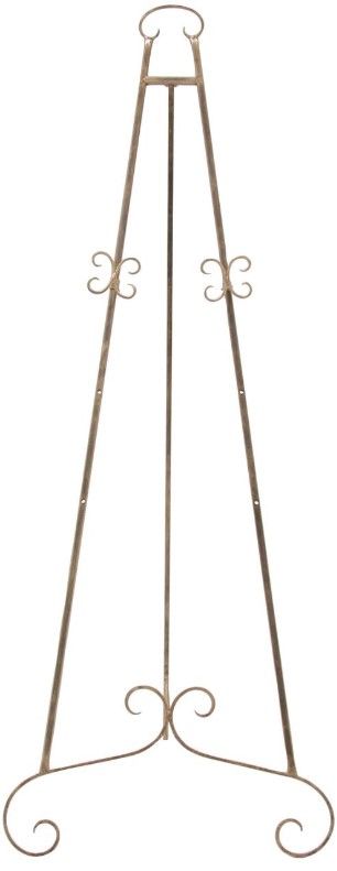 Deco Marche Gold Scroll Large Adjustable 3-Tier Display Easel with Chain Support-1
