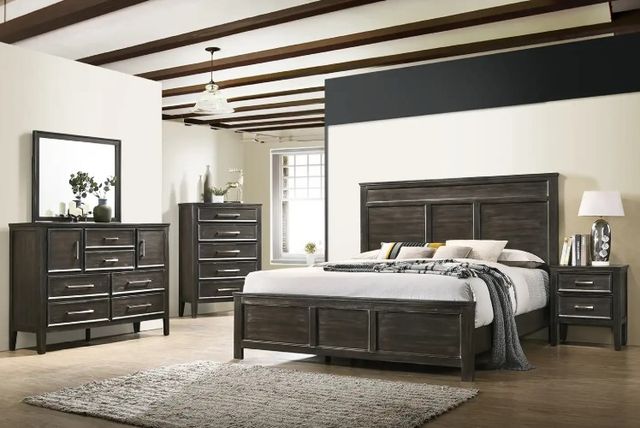 New Classic® Home Furnishings Andover Nutmeg Eastern King Panel Bed-1