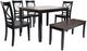 Jofran Inc. Asbury Park 6-Piece AP Black/Autumn Brown Dining Set-0