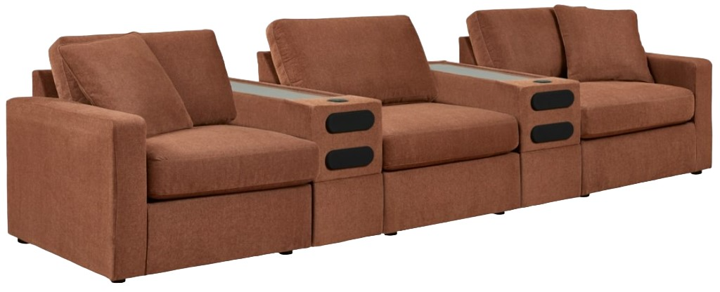 Modmax 8 Piece Modular Sectional with Audio Consoles Modmax 8 Piece Modular Sectional with Audio Consoles
