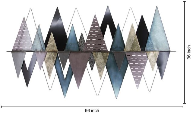 Classy Living 3D Mountains Metal Wall Decor-2