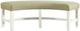 Elements International Park Creek Cottage White Round Dining Bench-1