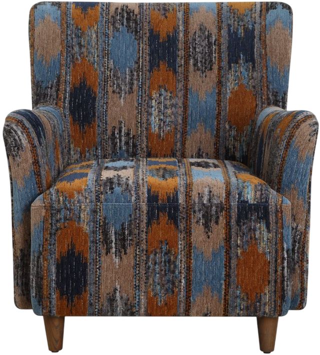 Uttermost® Lainey Rust/Sapphire/Spa Blue Upholstered Armchair-3