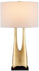 Currey & Company La Porta Contemporary Gold Leaf/Black Table Lamp-2