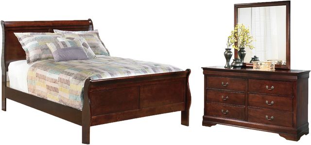 Signature Design by Ashley® Alisdair 2-Piece Dark Brown Full Sleigh Bed Set