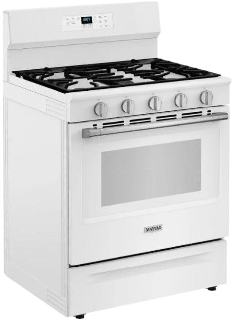 Maytag® 30" White Freestanding Gas Range-2
