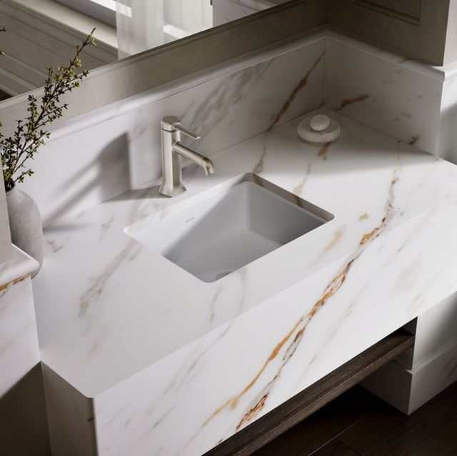 Kohler Verticyl® White 17" Rectangular Undermount Bathroom Sink-2