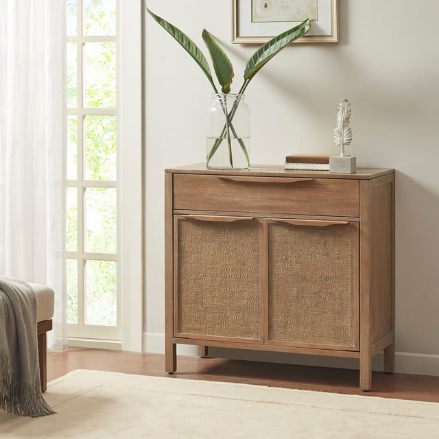 Olliix by Madison Park Palisades Natural 2 Door Woven Accent Chest-3