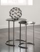 Signature Design by Ashley® Marxim 2-Piece Silver Nesting End Tables-1