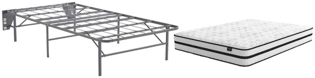 Sierra Sleep® by Ashley® Chime 2-Piece 10" Hybrid and Better than a Boxspring Foundation Twin Mattress Set-0