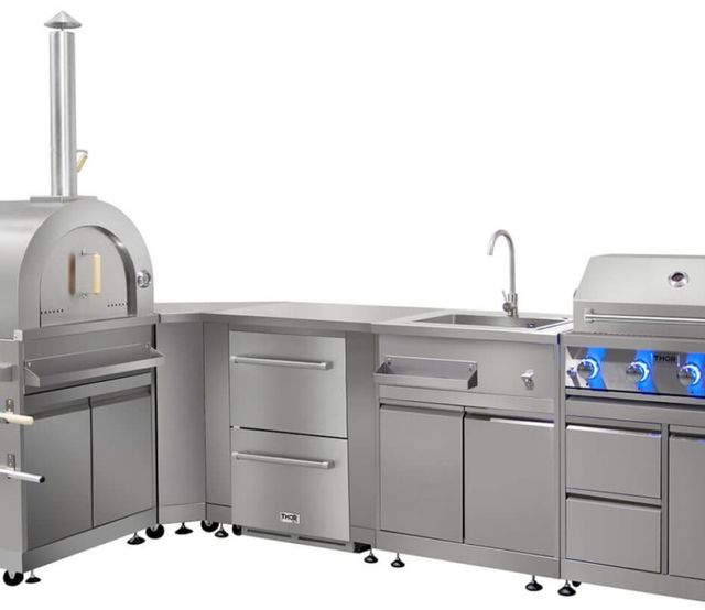 Thor Kitchen® 38" Stainless Steel Pizza Oven and Cabinet -4