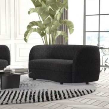 Furniture of America® Versoix Black Loveseat-2