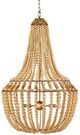 Currey & Company Penelope Antique Brass/Beige Chandelier-1